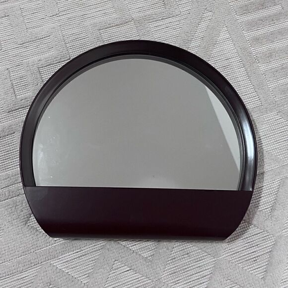 Maroon Wall Mirror with Shelf Pocket - Picture 1 of 7